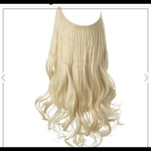 Blonde halo extensions